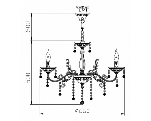 Подвесная люстра Maytoni Bellona ARM386-06-W