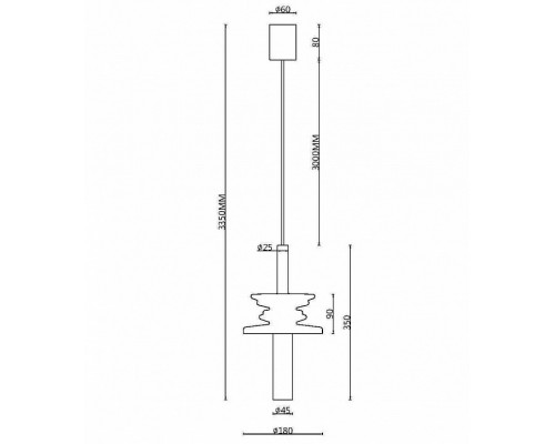 Подвесной светильник Maytoni Sound Wave MOD255PL-01B3