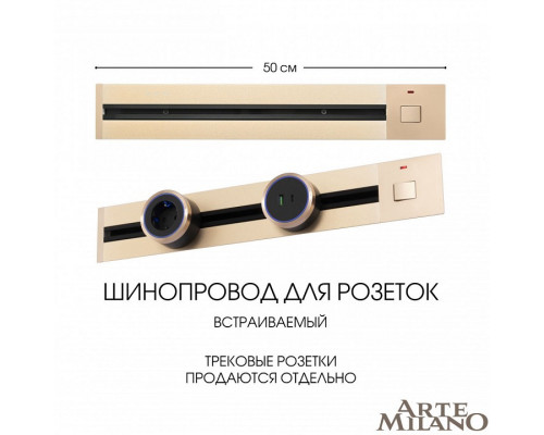 Трек встраиваемый Arte Milano Am-track-sockets 385205TBB/50 Gold