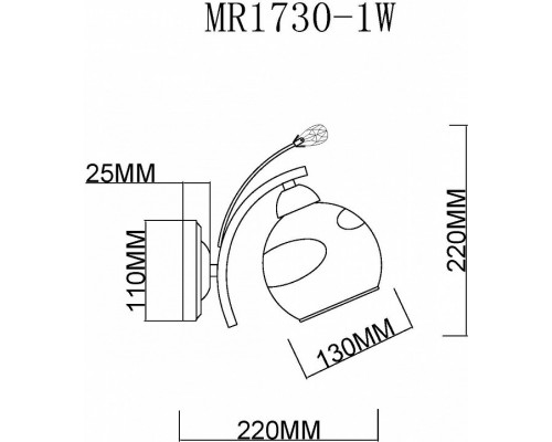 Бра MyFar Stella MR1730-1W