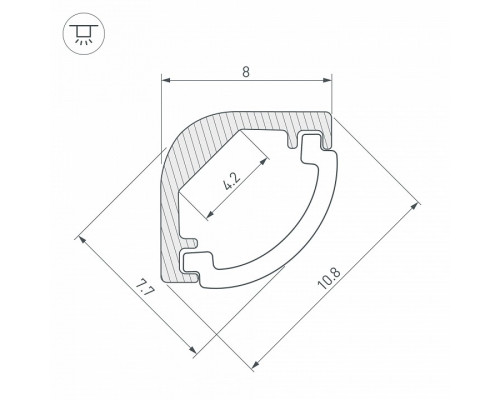 Профиль накладной угловой внутренний Arlight ARH-KANT 36323