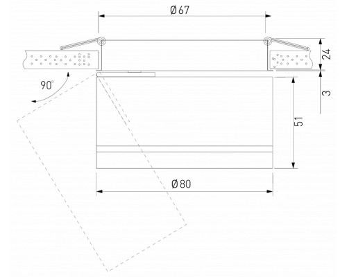 Встраиваемый светильник Elektrostandard Stark 25035/LED