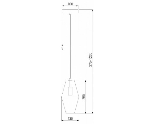 Подвесной светильник Eurosvet Prism 50236/1 янтарный