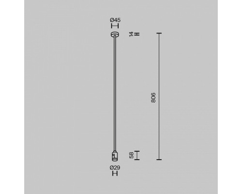 Основание на штанге Maytoni Accessories for tracks Flarity TRA159С-SL1-BS