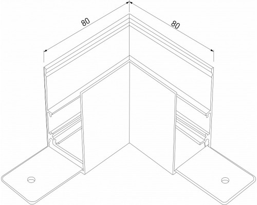 Соединитель угловой L-образный для треков накладных Elektrostandard Slim Magnetic 85090/11