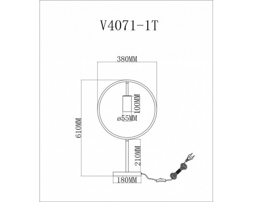 Настольная лампа декоративная Moderli Nasty V4071-1T