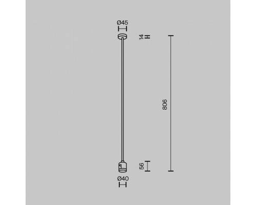 Основание на штанге Maytoni Accessories for tracks Flarity TRA159С-IPCL1-B