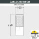 Наземный низкий светильник Fumagalli Carlo Deco DR3.573.000.WXU1L