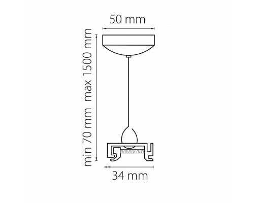 Подвес для трека Lightstar Barra 504179