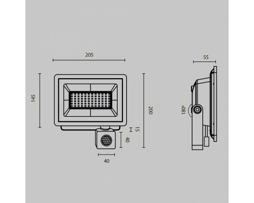 Настенно-потолочный прожектор Maytoni Flood FL001-L50B6KSR