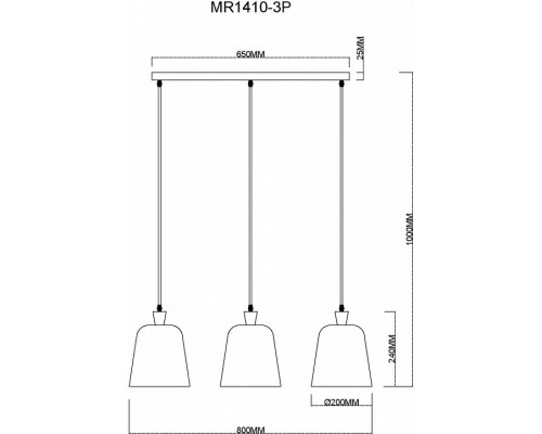 Подвесной светильник MyFar Madina MR1410-3P