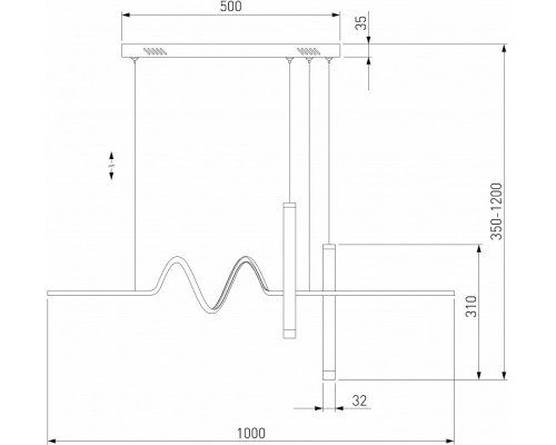 Подвесной светильник Eurosvet Brace 90267/2 черный