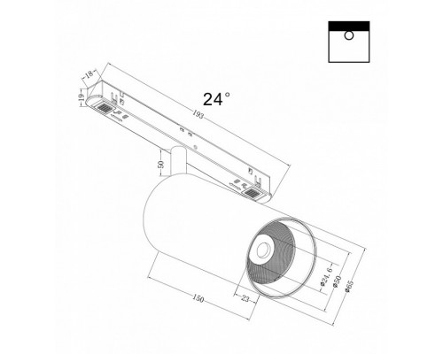 Светильник на штанге Maytoni Focus LED TR032-2-20W4K-S-B