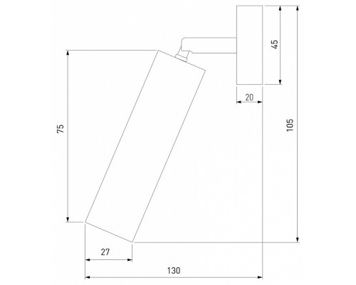 Спот Eurosvet Pin 20133/1 LED белый/черный