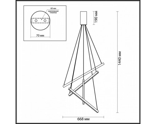 Подвесная люстра Odeon Light Cometa 3860/48L