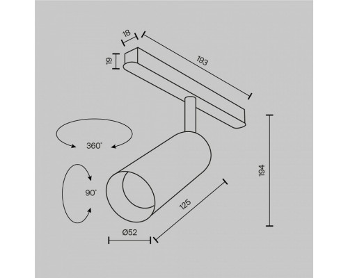 Светильник на штанге Maytoni Focus LED TR032-2-12W4K-M-BW