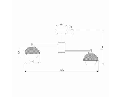 Люстра на штанге Eurosvet Nocciola 70106/8 черный