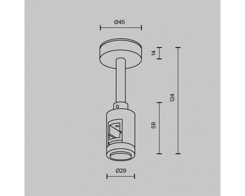 Подвес для трека Maytoni Accessories for tracks Flarity TRA156C-B1-BS