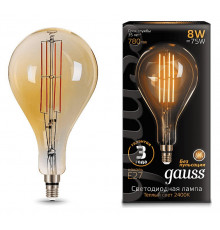 Лампа светодиодная Gauss LED Vintage Filament E27 8Вт 2400K 149802008