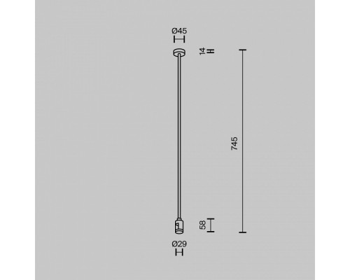 Основание на штанге Maytoni Accessories for tracks Flarity TRA159C-B1-B