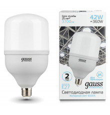 Лампа светодиодная Gauss Elementary LED T120 E27 42Вт 6500K 63234