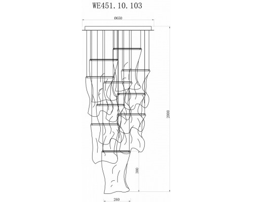 Подвесная люстра Wertmark Hanna WE451.10.103