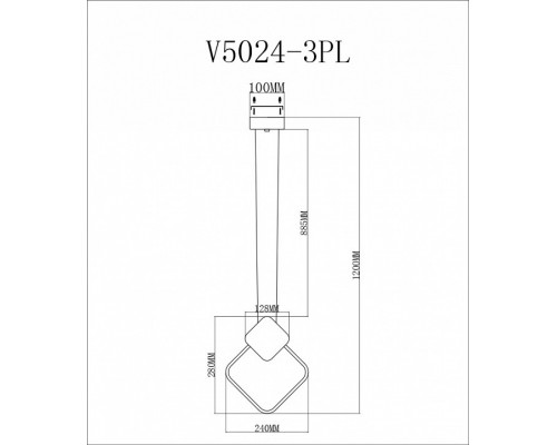 Подвесной светильник Moderli Store V5024-3PL