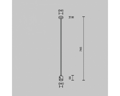 Основание на штанге Maytoni Accessories for tracks Flarity TRA159С-IPC1-BS