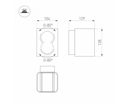 Накладной светильник Arlight LGD-WALL 046428