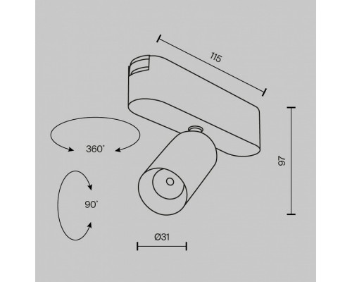 Светильник на штанге Maytoni Focus LED TR103-1-5W3K-M-W