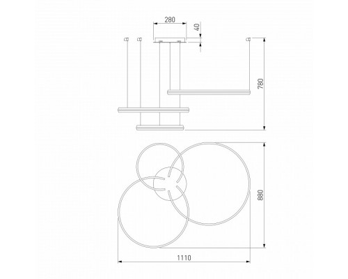 Подвесной светильник Eurosvet Gap 90180/3 золото 160W