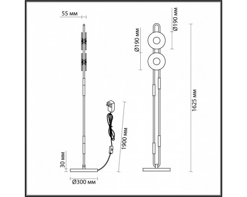 Торшер Odeon Light Magnet 5407/23FL