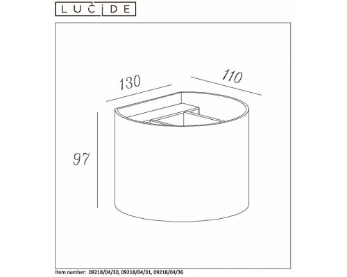 Накладной светильник Lucide Xio 09218/04/30