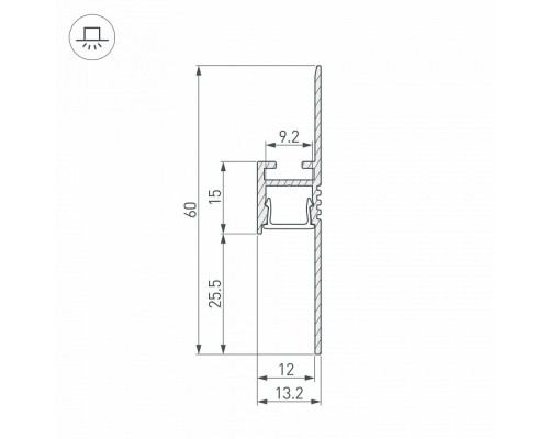 Профиль для плинтусов Arlight ARH-PLINTUS 034983