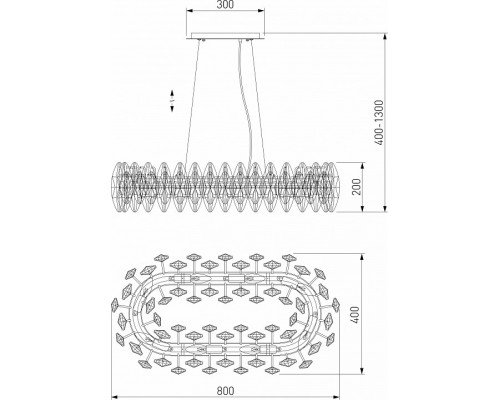 Подвесная люстра Bogate's Onyx a065319