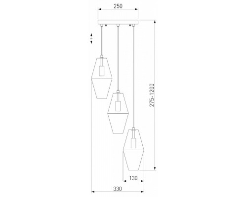 Подвесной светильник Eurosvet Prism 50236/3 прозрачный