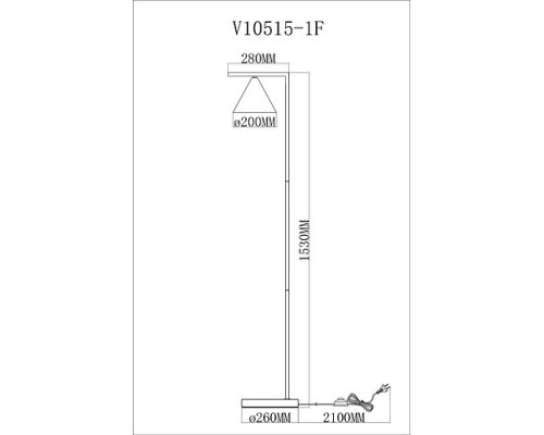 Торшер Moderli Omaha V10515-1F