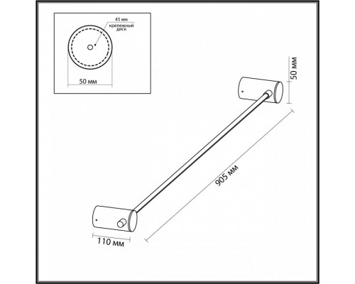 Накладной светильник Odeon Light Dalia 4396/8WL