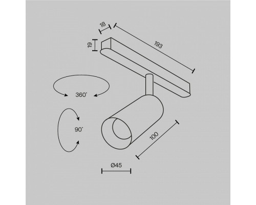 Светильник на штанге Maytoni Focus LED TR032-2-5W3K-M-BW