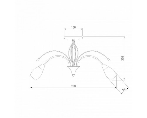 Люстра на штанге Eurosvet Ginevra 22080/9 золото