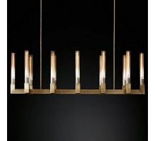 Подвесная люстра Imperiumloft Rh Canelle Linear Chandelier 12 Modern Brass 40.1549