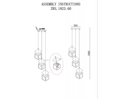 Подвесной светильник Zortes Ice Cube ZRS.1005.03