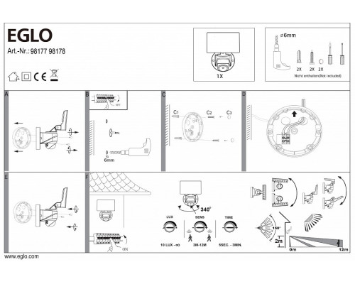 Светильник на штанге Eglo Pagino 98178