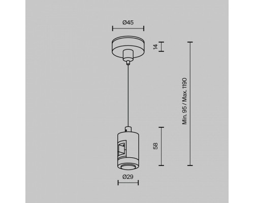 Подвес для трека Maytoni Accessories for tracks Flarity TRA157SW-S1-BS