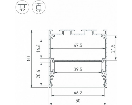 Профиль накладной Arlight SL-LINE 041837