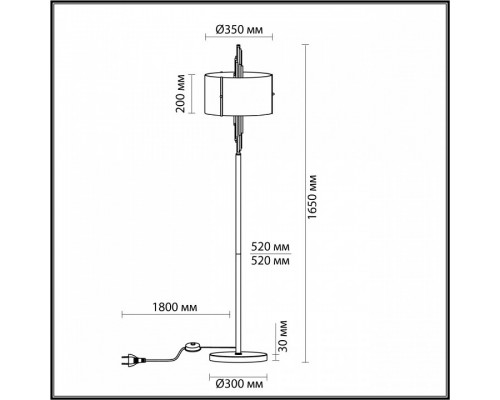 Торшер Odeon Light Margaret 5415/3F