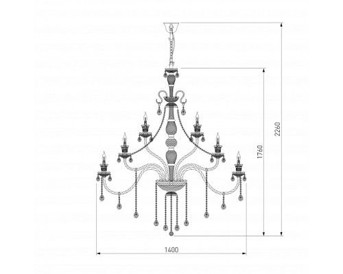 Потолочная люстра Bogate's Gabrielle 336 Strotskis