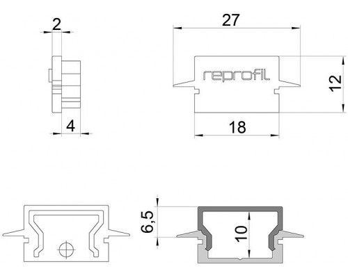 Набор из 10 заглушек для профиля Deko-Light H-ET-01-12 979051