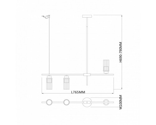 Светильник на штанге Escada Reverse 2100/3P Black