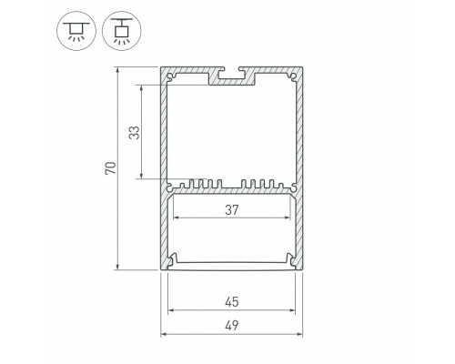 Профиль накладной Arlight SL-LINE 047166